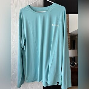 Cotopaxi Fino Tech Tee in the color Sea Glass (sky blue). Long sleeve. Like NEW.